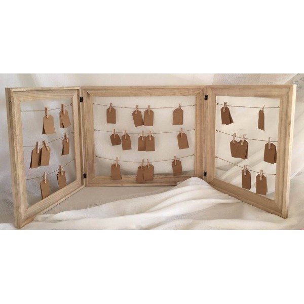  Wooden construction for greeting card