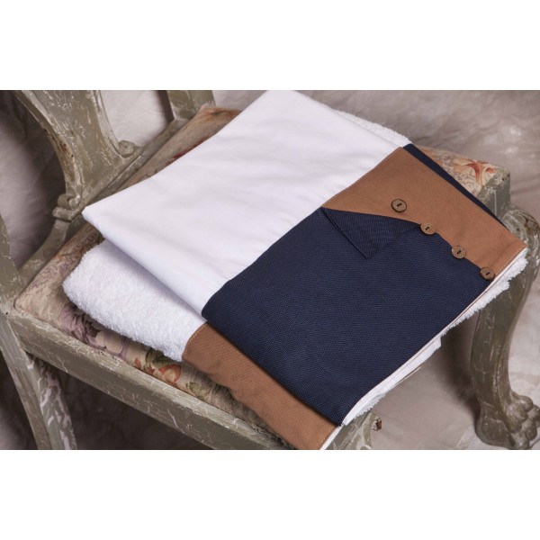 Ladopan with blue-camel fasten and ld22.53 buttons
