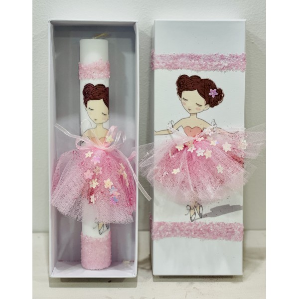 Easter candle with ballerina L03