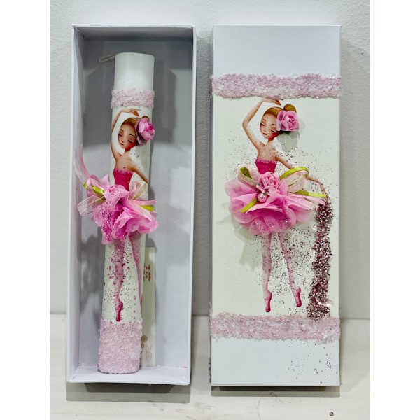 Easter candle with ballerina L08