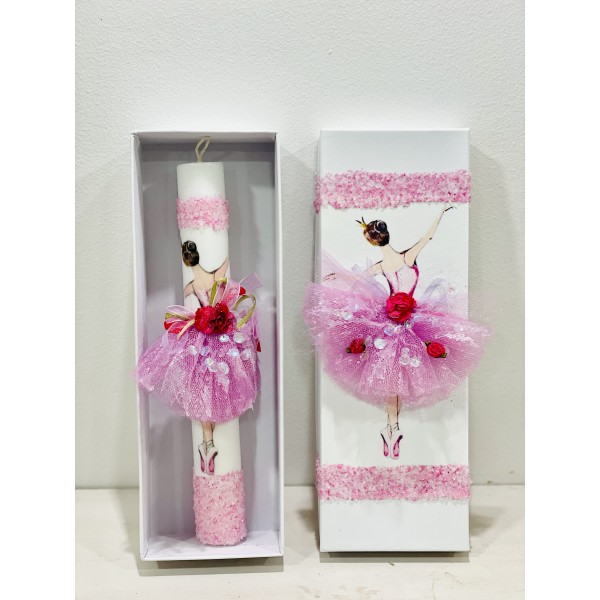 Easter candle with ballerina la11