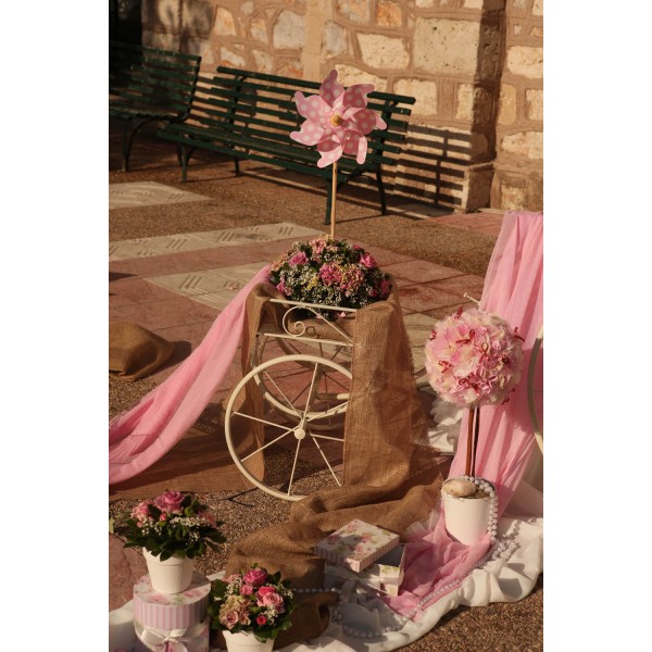 Baptism decoration with vintage mood