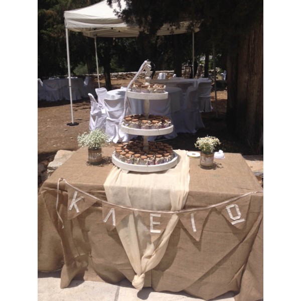  Vintage christening decoration with pennants