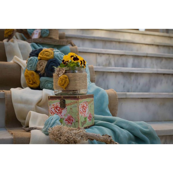 Vintage baptism with an owl theme.